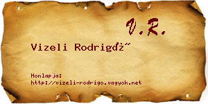Vizeli Rodrigó névjegykártya